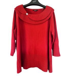 Briggs Plus Size 3X Red Sweater – Holiday Ready Knit Top